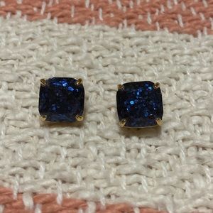 kate spade Jewelry - Kate Spade dark blue glitter studs kate spade Jewelry - Kate Spade dark blue glitter studs